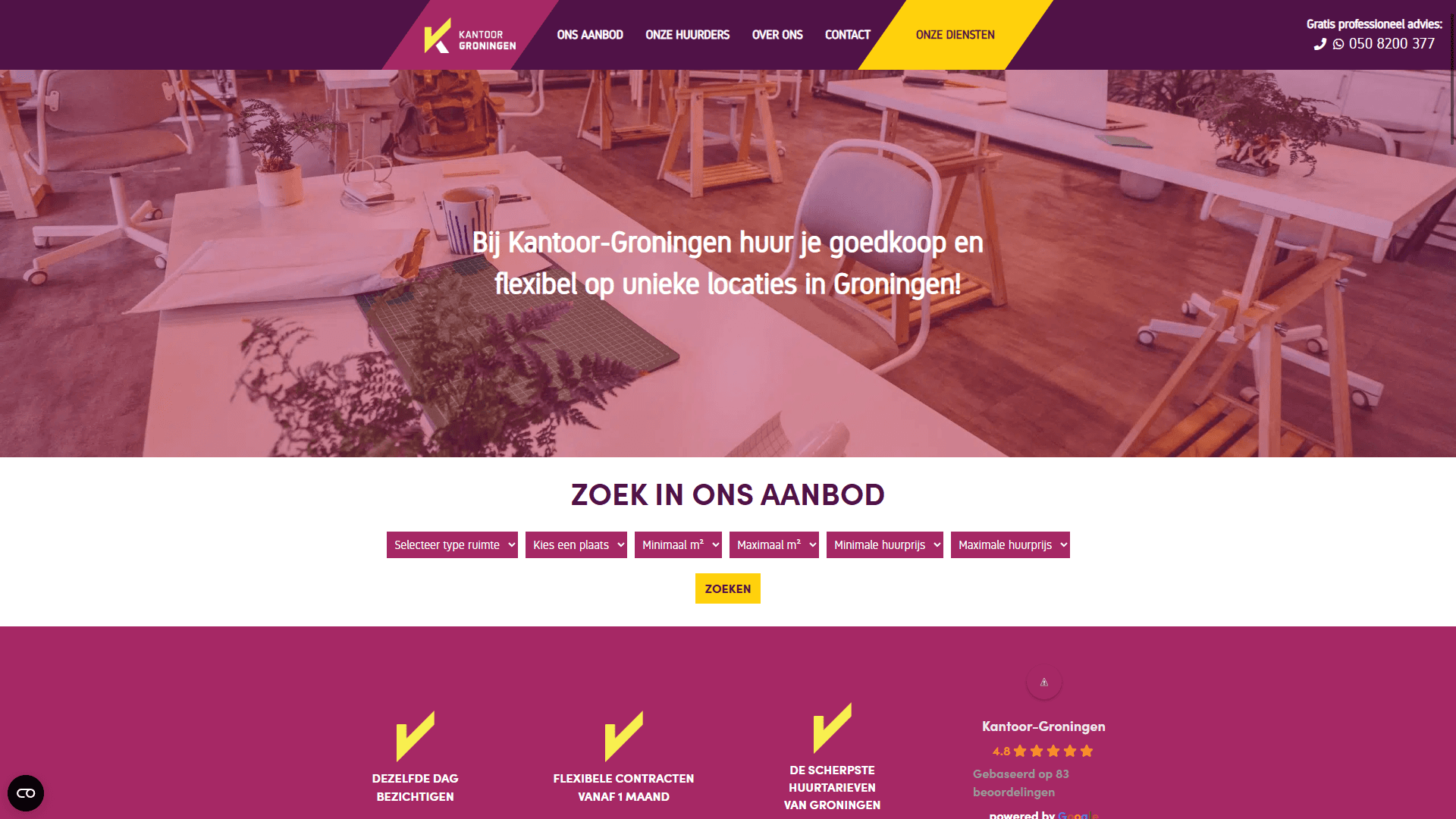 Website Kantoor Groningen